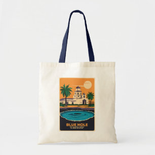 Blue Hole New Mexico Reise Kunst Vintage Tragetasche