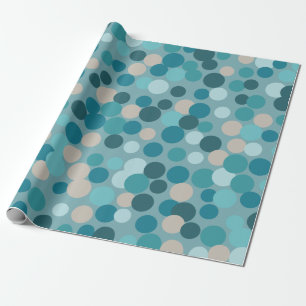 Blue Holiday Dots Wrapping Paper Geschenkpapier