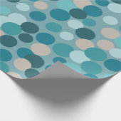 Blue Holiday Dots Wrapping Paper Geschenkpapier (Ecke)