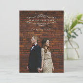 Blue Holiday Elegante | Foto Feiertagskarte (Stehend Vorderseite)