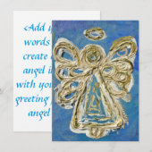 Blue Holiday Engel Custom Einladung oder Einladung (Vorne/Hinten)