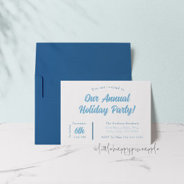 Blue Holiday Party Einladung