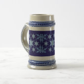 Blue Holiday Stein Tasse (Vorderseite Links)