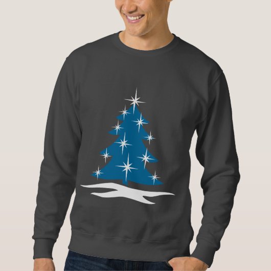 Blue Holiday Tree Sweatshirt Unisex Holiday Top (Vorderseite)