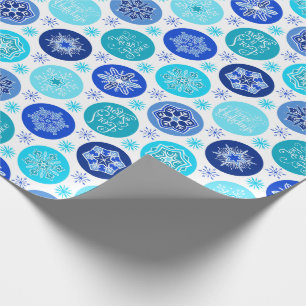 Blue Holidays Snowflakes Geschenkpapier