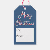 Blue Holly Jolly frohe Weihnachten Einfach aus Geschenkanhänger (Vorderseite)