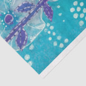 Blue Hollyhock Mallow Malva Blume Blumenbemalung Seidenpapier (Ausschnitt)