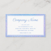 Blue Holographic Business Card Visitenkarte (Rückseite)