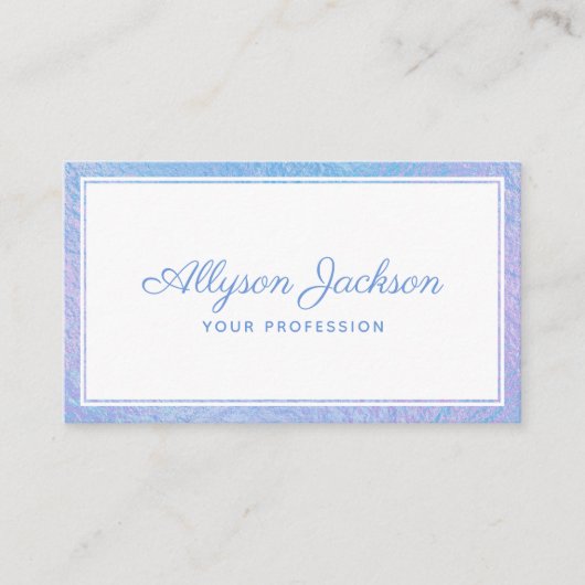 Blue Holographic Business Card Visitenkarte (Vorderseite)