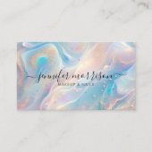 Blue Holographic Opal Gold Glitter Makeup, Beauty Visitenkarte (Vorderseite)