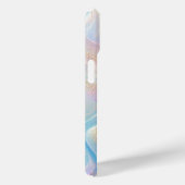 Blue Holographic Opal Gold Glitzer Case-Mate iPhone Hülle (Rückseite / Rechts)