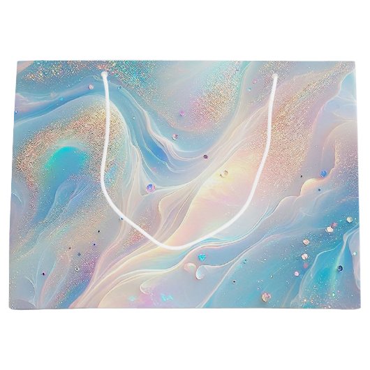 Blue Holographic Opal Gold Glitzer Makeup, Beauty Große Geschenktüte (Vorderseite)