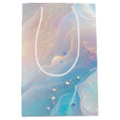 Blue Holographic Opal Gold Glitzer Makeup, Beauty Mittlere Geschenktüte (Vorderseite)