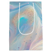 Blue Holographic Opal Gold Glitzer Makeup, Beauty Mittlere Geschenktüte (Rückseite)