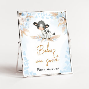 Blue Holy Cow Baby Dusche Babys sind süß Poster