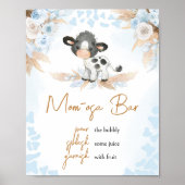 Blue Holy Cow Baby Dusche Mama Osa Bar Poster (Vorne)