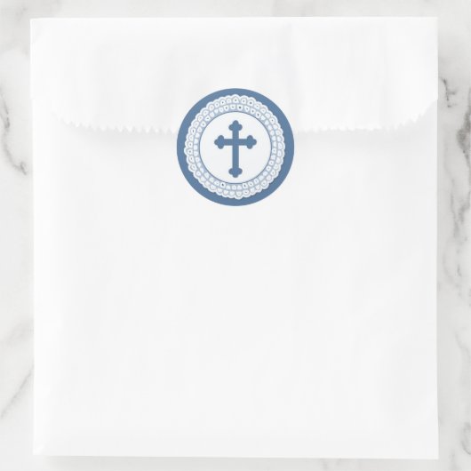 Blue Holy Cross Stickers (Tasche)
