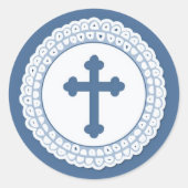 Blue Holy Cross Stickers (Vorderseite)