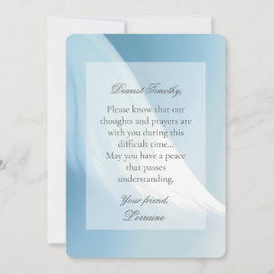 Blue Holy Spirit Sympathy Card Feiertagskarte