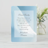 Blue Holy Spirit Sympathy Card Feiertagskarte (Stehend Vorderseite)
