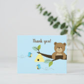 Blue Honey Bear Bumble Bee Bo Flat Vielen Dank für Einladung (Stehend Vorderseite)