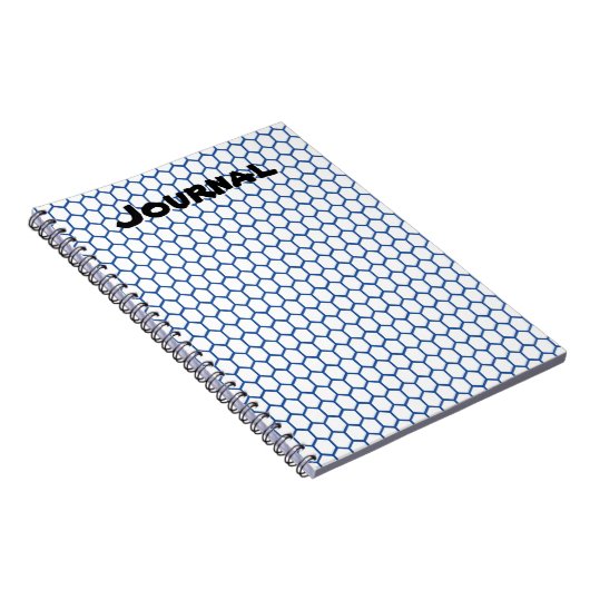 Blue Honeycomb Pattern Personal Journal Notizblock (Rechte Seite)