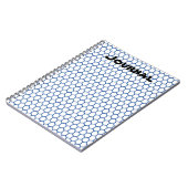 Blue Honeycomb Pattern Personal Journal Notizblock (Linke Seite)