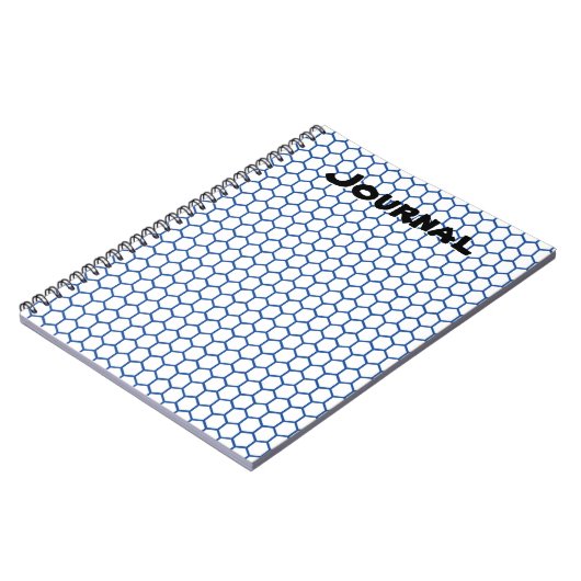 Blue Honeycomb Pattern Personal Journal Notizblock (Linke Seite)