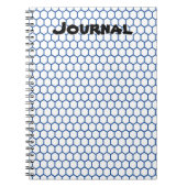 Blue Honeycomb Pattern Personal Journal Notizblock (Vorderseite)