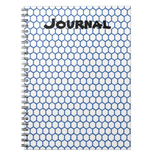 Blue Honeycomb Pattern Personal Journal Notizblock