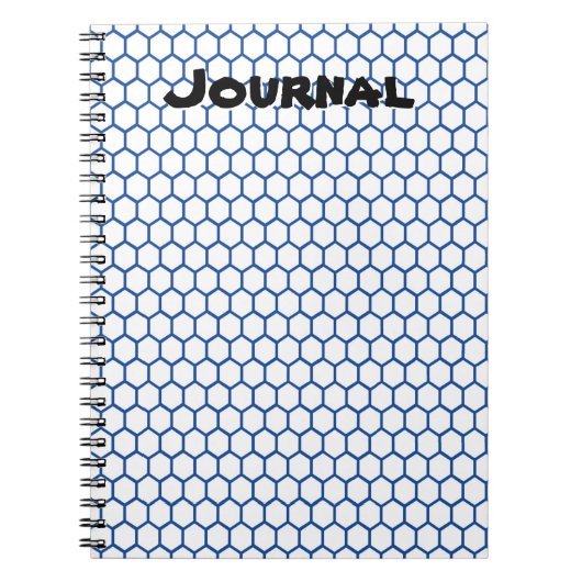 Blue Honeycomb Pattern Personal Journal Notizblock (Vorderseite)