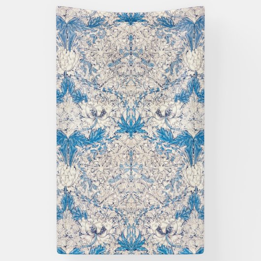 Blue Honeysuckle (von William Morris) Banner (Vertikal)