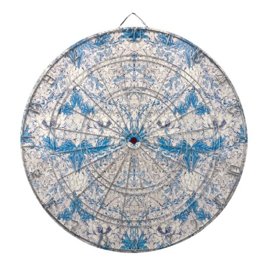 Blue Honeysuckle (von William Morris) Dartscheibe (vorne)