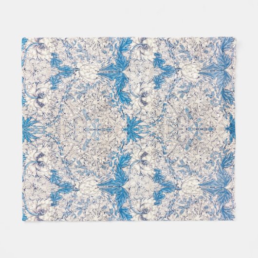 Blue Honeysuckle (von William Morris) Fleecedecke (Vorderseite (Horizontal))