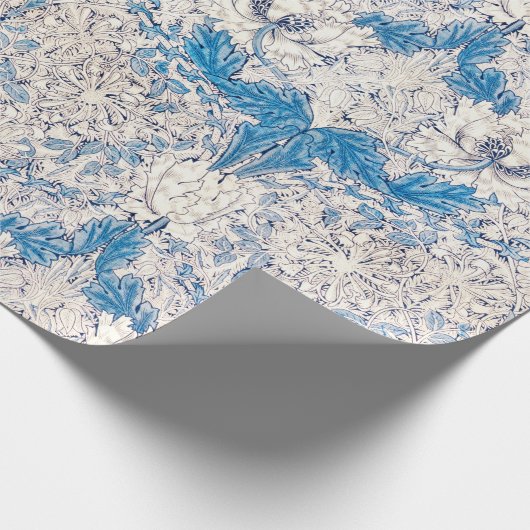 Blue Honeysuckle (von William Morris) Geschenkpapier (Ecke)