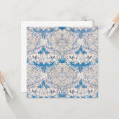 Blue Honeysuckle (von William Morris) Karte (Vorderseite/Rückseite Beispiel)