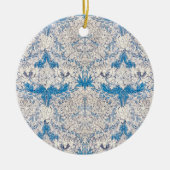 Blue Honeysuckle (von William Morris) Keramik Ornament (Vorne)