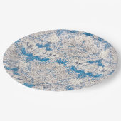 Blue Honeysuckle (von William Morris) Pappteller (Schrägansicht)