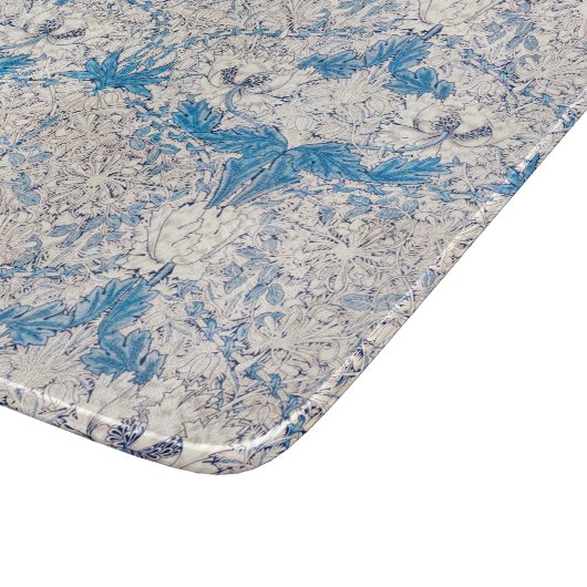 Blue Honeysuckle (von William Morris) Schneidebrett (Ecke)