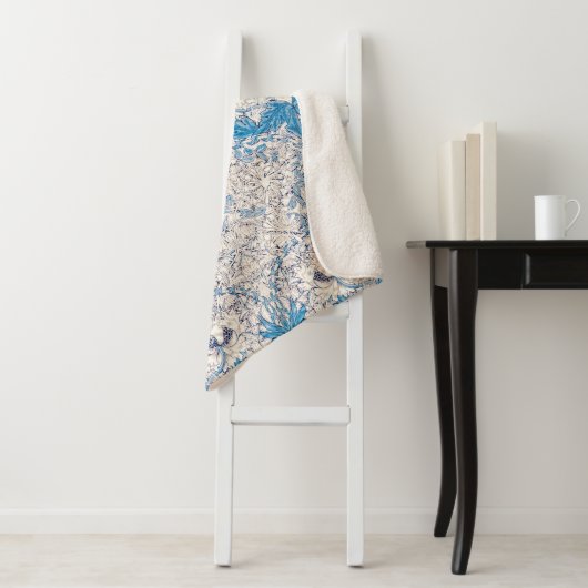 Blue Honeysuckle (von William Morris) Sherpadecke (Beispiel)