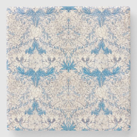 Blue Honeysuckle (von William Morris) Steinuntersetzer (Vorderseite)