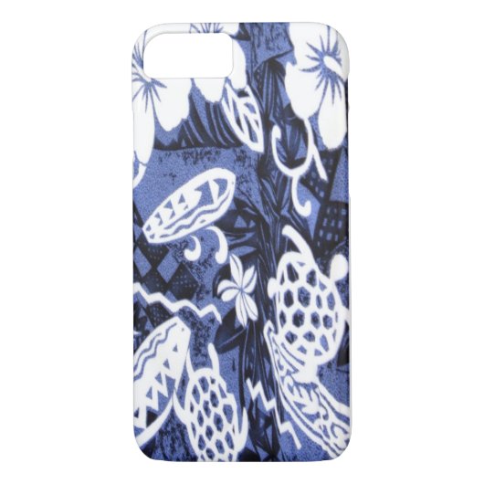 Blue Honu Hawaiian Print Case-Mate iPhone Hülle (Rückseite)