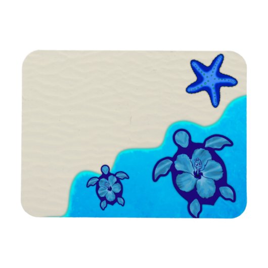 Blue Honu Turtles Magnet (Horizontal)