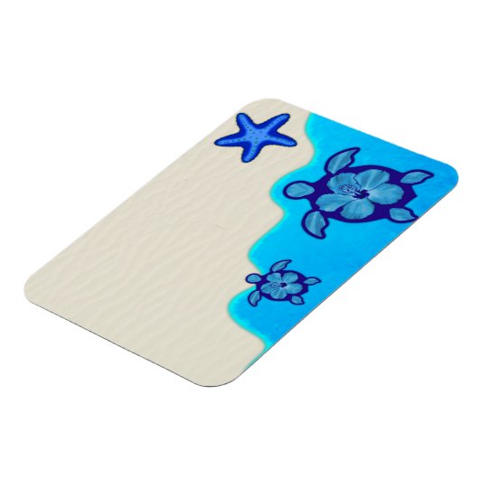 Blue Honu Turtles Magnet (Linke Seite)