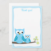 Blue Hoot Owl Flat Danke, dass ihr Notizen gemacht (Vorne/Hinten)