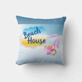 Blue Horizon Beach House Cushion Kissen