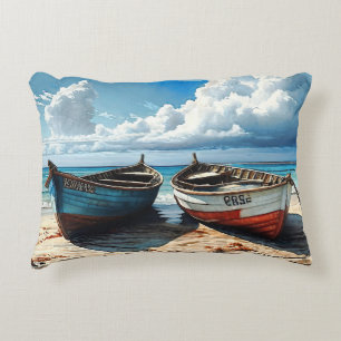 "Blue Horizon". Eine farbenfrohe Seascape Dekokissen