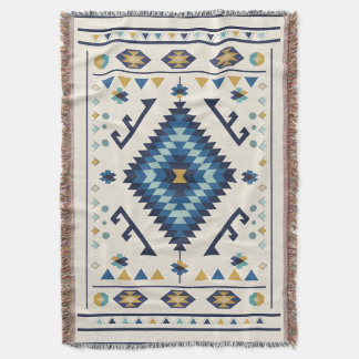 Blue Horizon Nomad – minimalistischer tribaler Dia Decke
