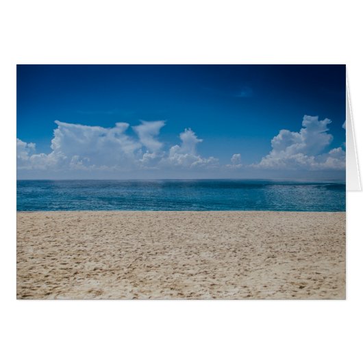 Blue Horizon Sandy Seashore Note Card (Vorderseite (Horizontal))