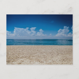 Blue Horizon Sandy Seashore Postkarte